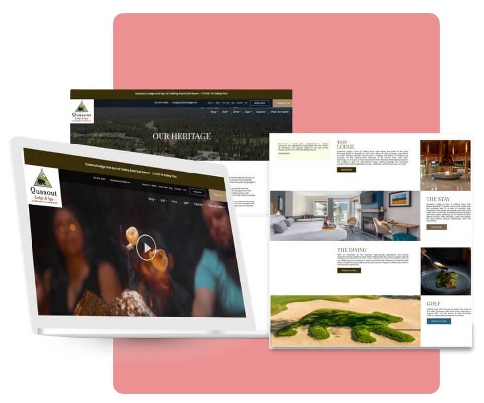 Screenshot of CWT landing pages on responsive devices: desktop, mobile, tablet
