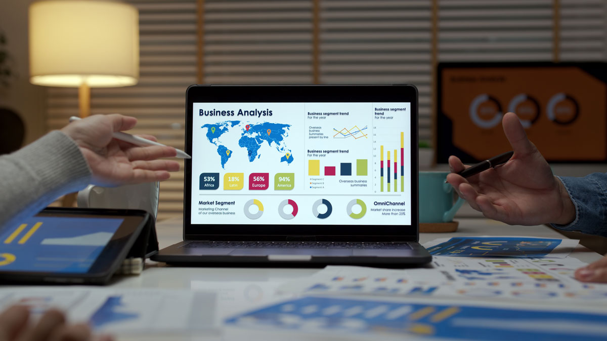 website analytics on a laptop